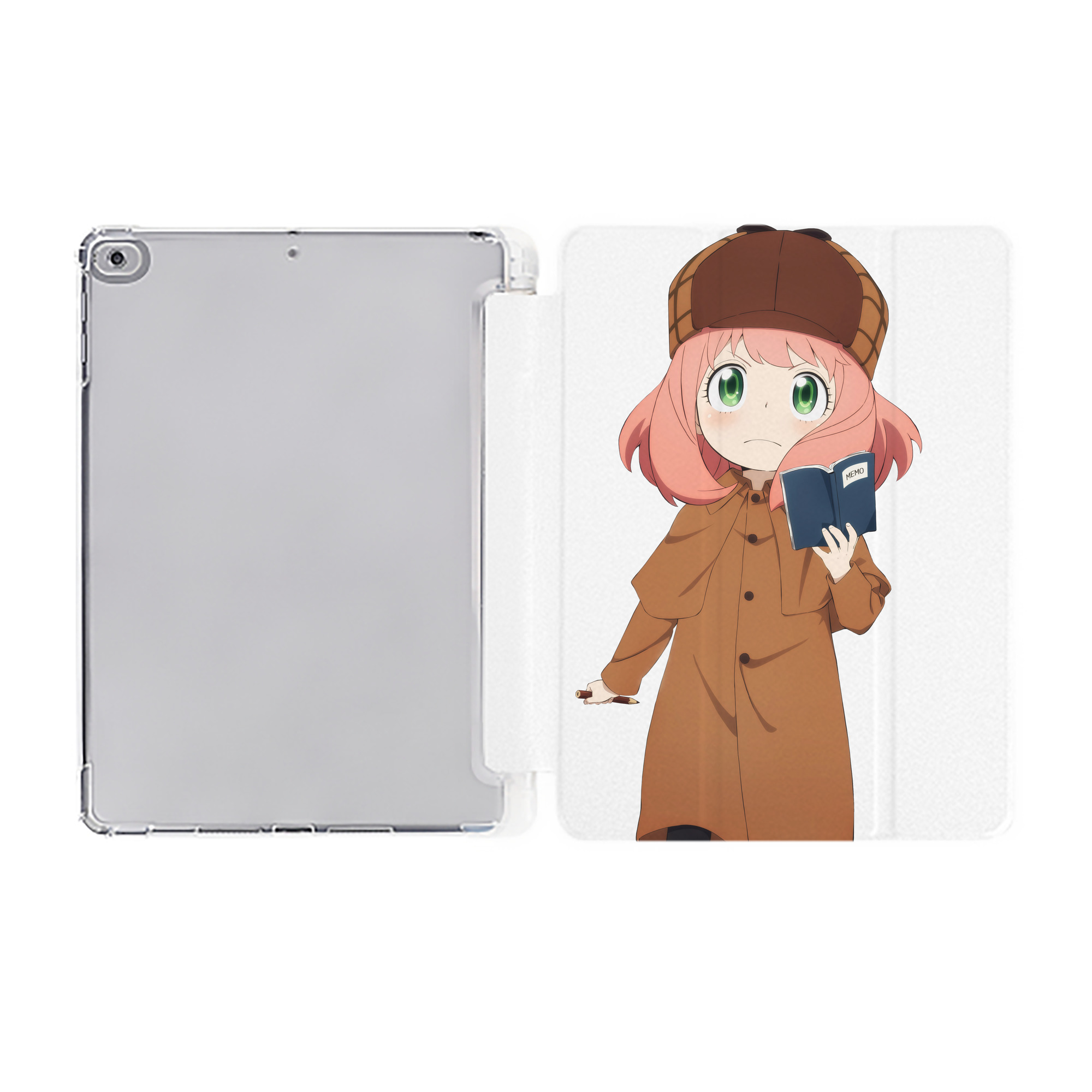 （画像用） SPY×FAMILY间谍家家酒 IPad ケース ペン収納付き 三つ折りスタンド PUレザー×シリコン 対応機種9.5/10.5/10.9インチ